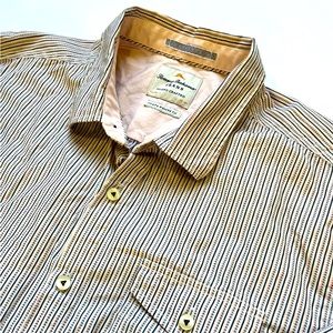 Tommy Bahama Jeans Size Large Island Crafted Long-Sleeve Button Shirt Blue
